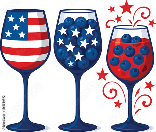 Patriotic USA Icons and Illustrations Collection

