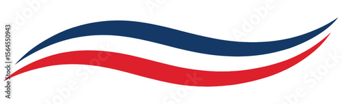 abstract flowing blue white red wavy lines resembling stylized flag design for patriotic themes and modern creative background illustrations