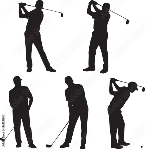 Golfer Swinging Club Silhouette Design

Perfect Golf Shot Vector Illustration

Golfer on Fairway Silhouette Scene

Golf Swing in Motion Silhouette Art

Professional Golfer Pose Vector