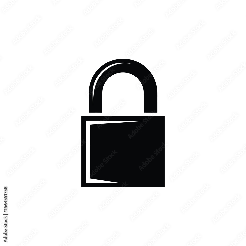 Black padlock on transparent background icon, security sign, and safety symbol Black padlock on transparent background icon, security sign, and safety symbol