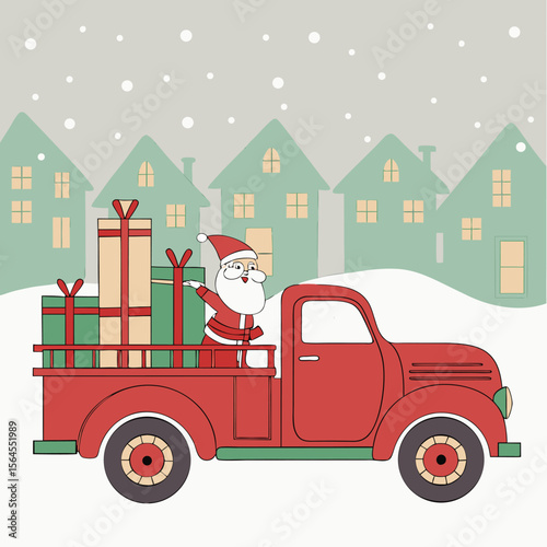 Christmas Delivery Truck With Gifts