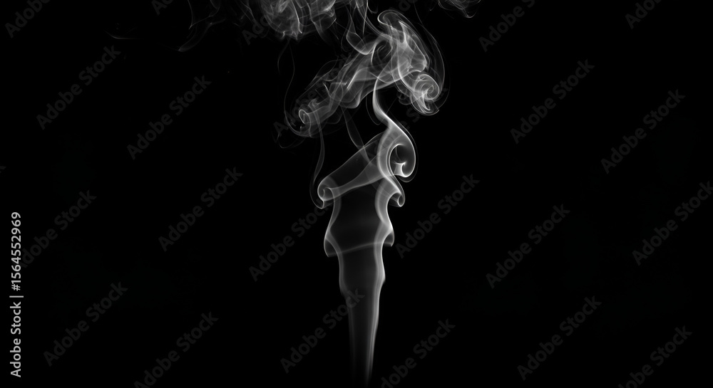 Obraz premium Abstract smoke patterns against black