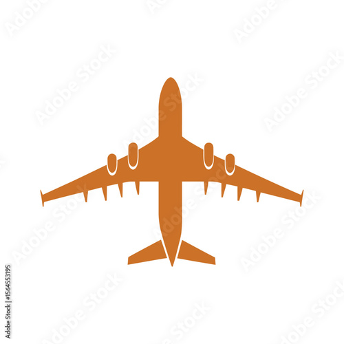 Airplane Vector – Isolated Jet Aircraft Illustration on White Background Isolated Airplane Icon – Clean Aviation Vector for Travel, Transport, and Logistics

