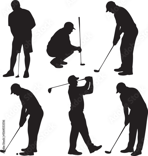 Golfer Swinging Club Silhouette Design

Perfect Golf Shot Vector Illustration

Golfer on Fairway Silhouette Scene

Golf Swing in Motion Silhouette Art

Professional Golfer Pose Vector