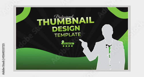 Modern youtube thumbnail design banner concept background template