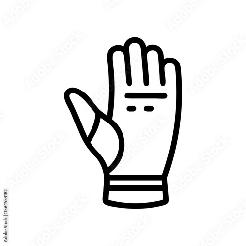 Fencing glove outline on transparent background  