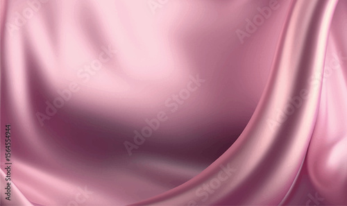 Soft elegant pink silk fabric background. Textile texture. Vector illustration	