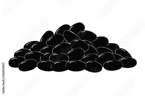jelly bean pile silhouette vector.