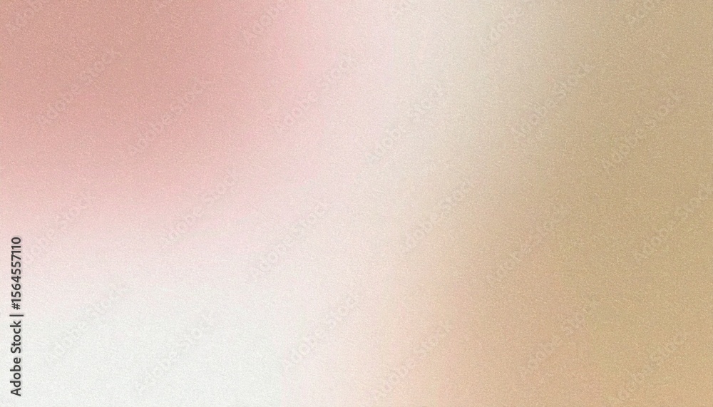 Obraz premium Beige bronze pink grainy gradient background pastel noise texture poster backdrop banner design, copy space