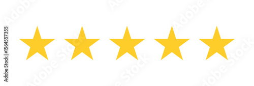 Five-star rating review feedback, customer satisfaction, excellent service quality, gold star vector award, customer feedback, quality ranking, or product satisfaction in digital platforms 