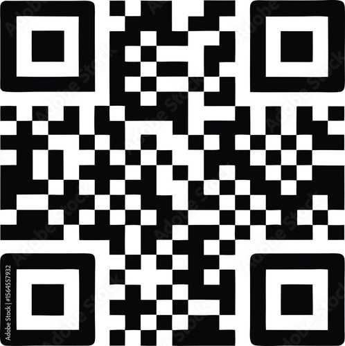 qr code on black background