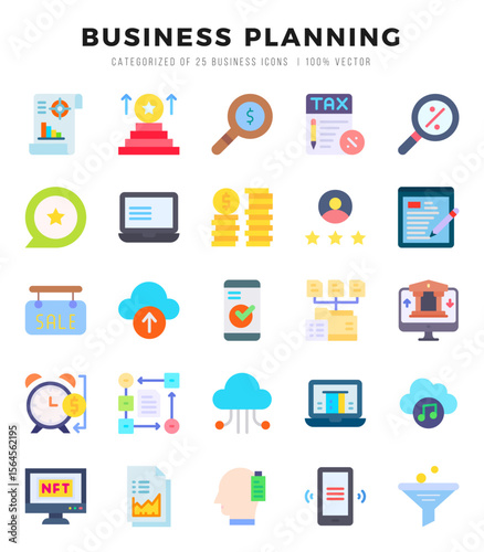 Business Planning icon pack for your website. mobile. presentation. and logo design.