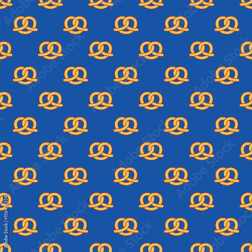 Seamless Pattern of Pretzel Illustration.