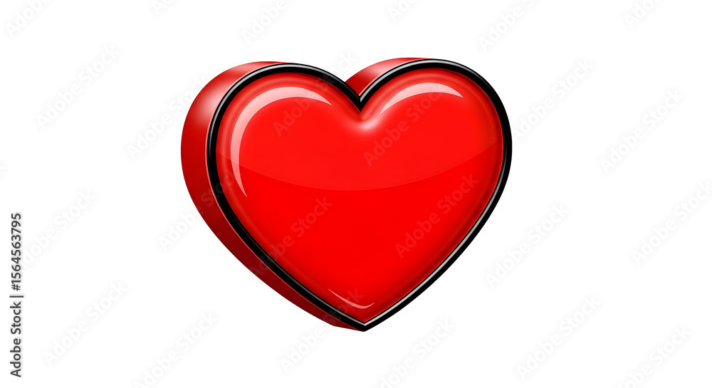 Red Heart Icon 3d rendered, isolated on transparent background Red Heart Icon 3d rendered, isolated on transparent background