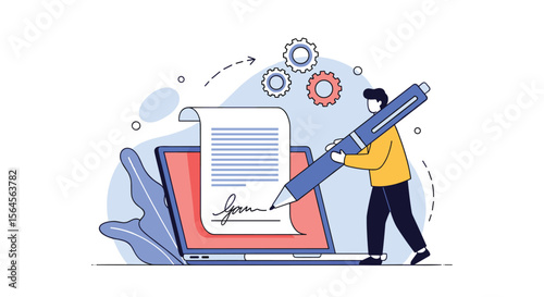 Digital document signing process for secure electronic agreements