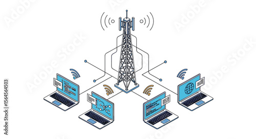 Understanding telecommunication tower networks and wireless connectivity for multiple devices