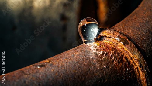 Industrial corrosion,Rusted pipe water drip