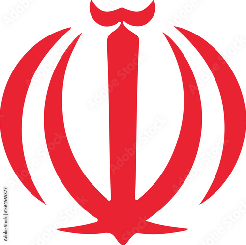 Vector illustration of the national flag of Iran 