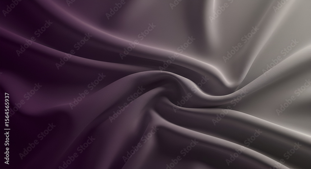Obraz premium Draped fabric in shades of purple and gray