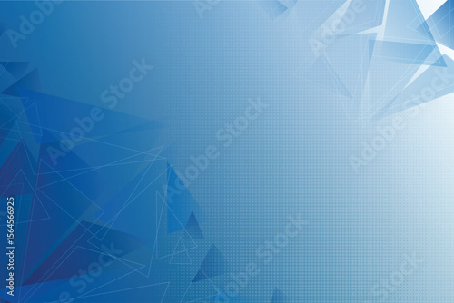 Abstract blue background with geometric shapes and subtle grid pattern isolated on transparent background