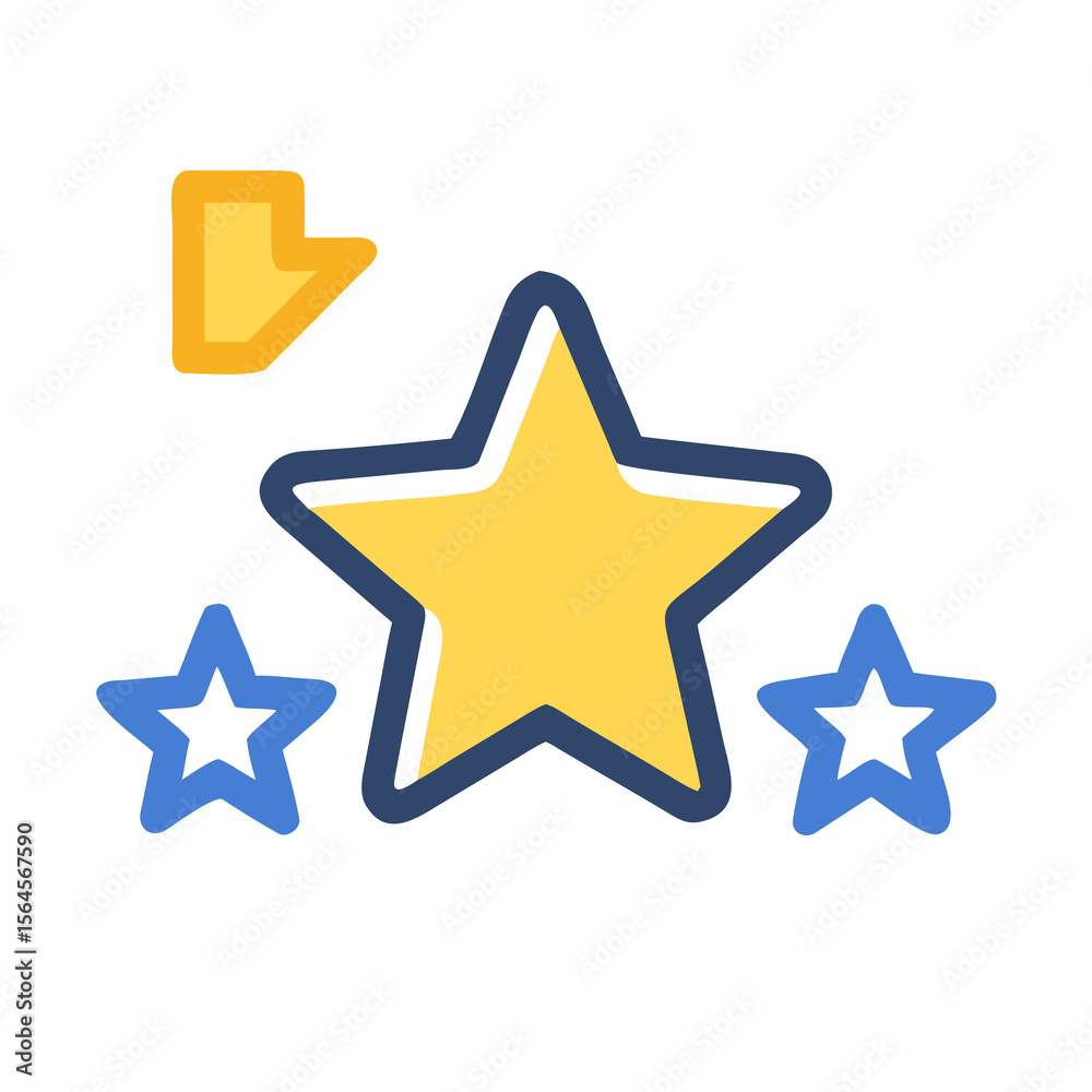 Fototapeta premium Celebration of Success Recognition Achievement and Accomplishment with Star Awards