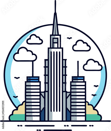 vector illustration of city skyline