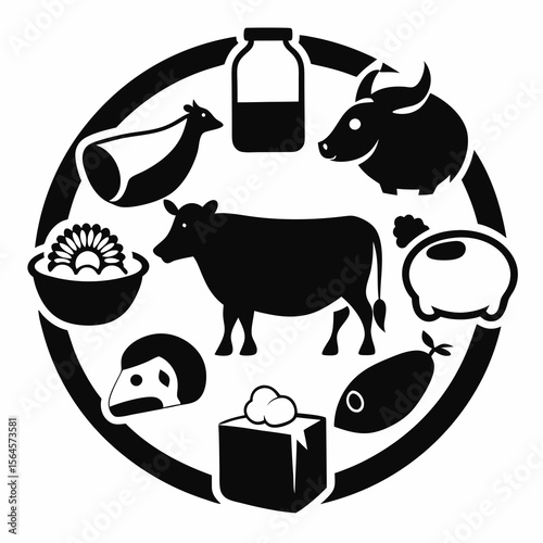 dairy products icons