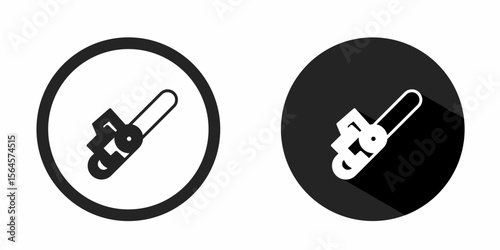 Chainsaw logo. Chainsaw icon vector design. Stock vector.