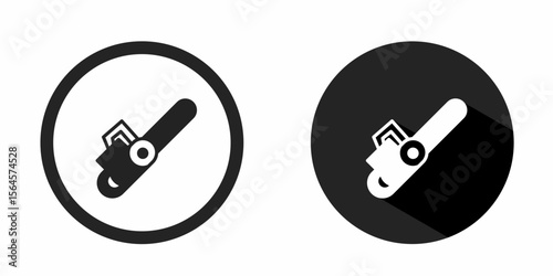 Chainsaw logo. Chainsaw icon vector design. Stock vector.