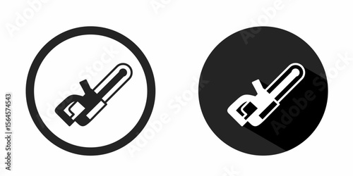 Chainsaw logo. Chainsaw icon vector design. Stock vector.