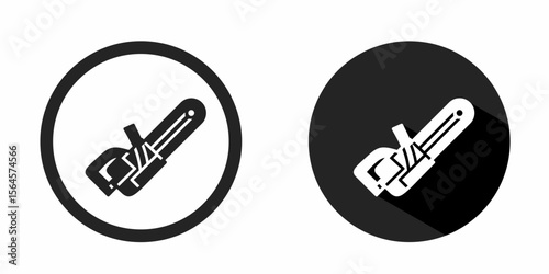 Chainsaw logo. Chainsaw icon vector design. Stock vector.