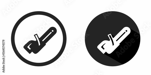 Chainsaw logo. Chainsaw icon vector design. Stock vector.