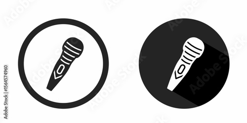 Microphone logo. Microphone icon vector design black color. Stock vector.