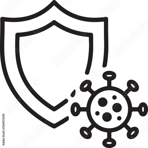 Shield protecting against virus particles protection bacteria