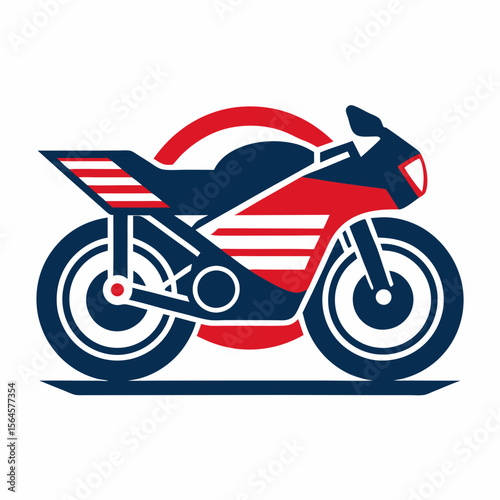 motorcycle on a blue background