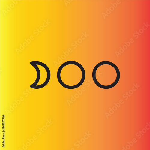 Lunar Phases in Elegant Simple Design Against a Gradient Backdrop