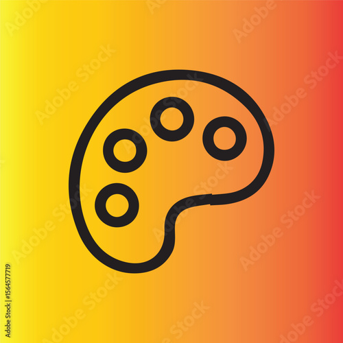 Palette icon presents a captivating visual for art creation projects