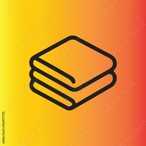 Neatly Stacked Towels Illustration for Laundry and Household Concepts