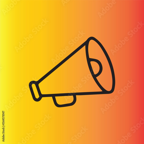 Announce your message loud and clear with this powerful megaphone illustration