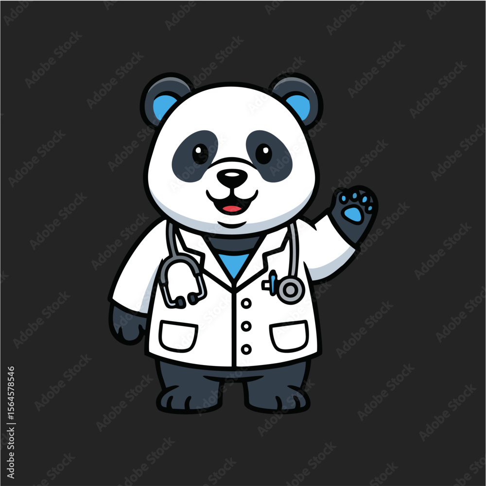 Obraz premium Doc Panda Friendly Medical