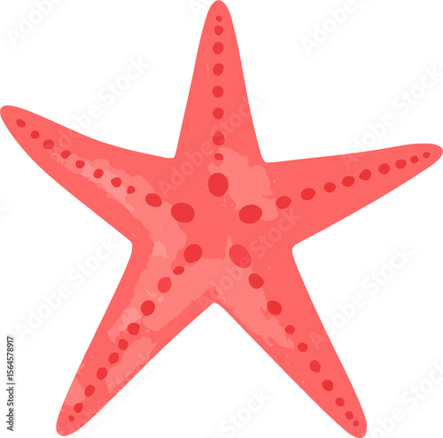 Starfish watercolor vector illustration