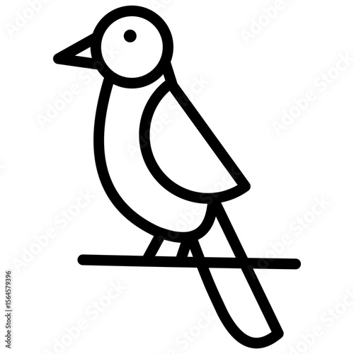 birds line icon