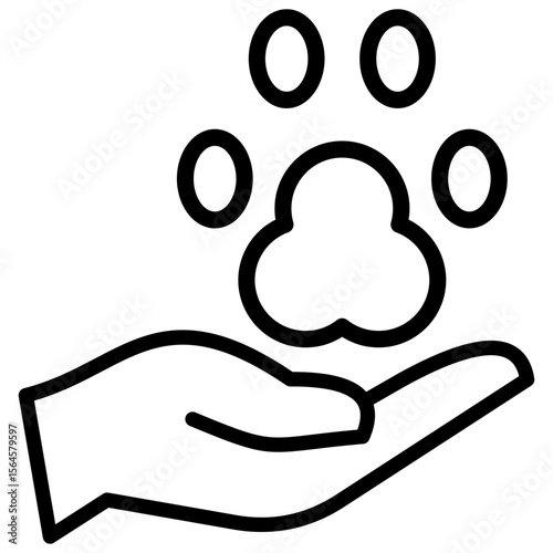 veterinary care line icon