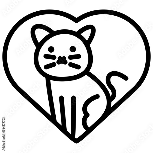 pet sitting line icon
