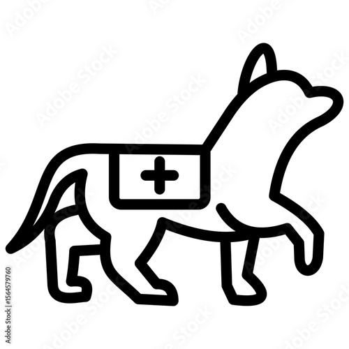 animal rescue line icon