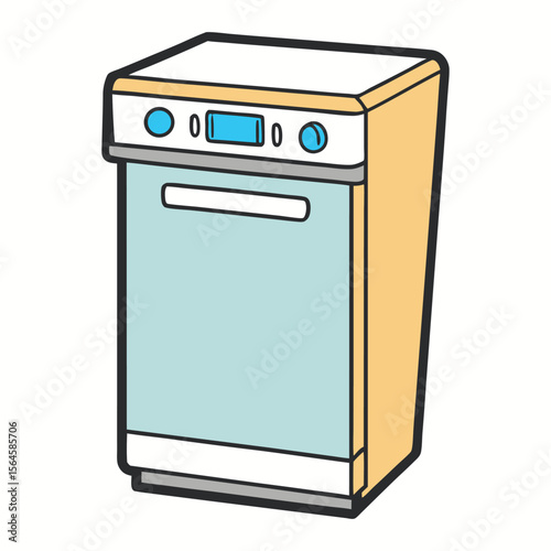A kitchen dishwasher is a convenient appliance that automatically cleans and sanitizes dishes, utensils, and cookware, saving time and effort in the kitchen.
