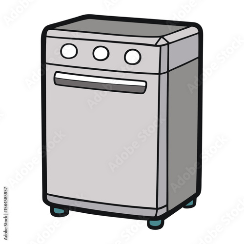 A kitchen dishwasher is a convenient appliance that automatically cleans and sanitizes dishes, utensils, and cookware, saving time and effort in the kitchen.
