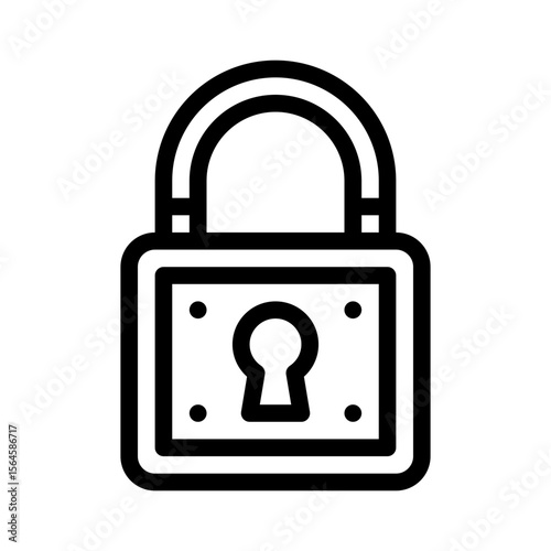 padlock line icon