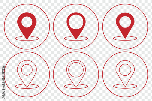 Location icon. Map pin icon set. location marker. location pin. Map pin icon vector illustration eps 10. Map pointer icon isolated on transparent background.