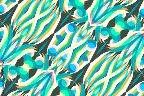 gradient line art pattern of indonesian culture traditional tenun batik ethnic dayak ornament	